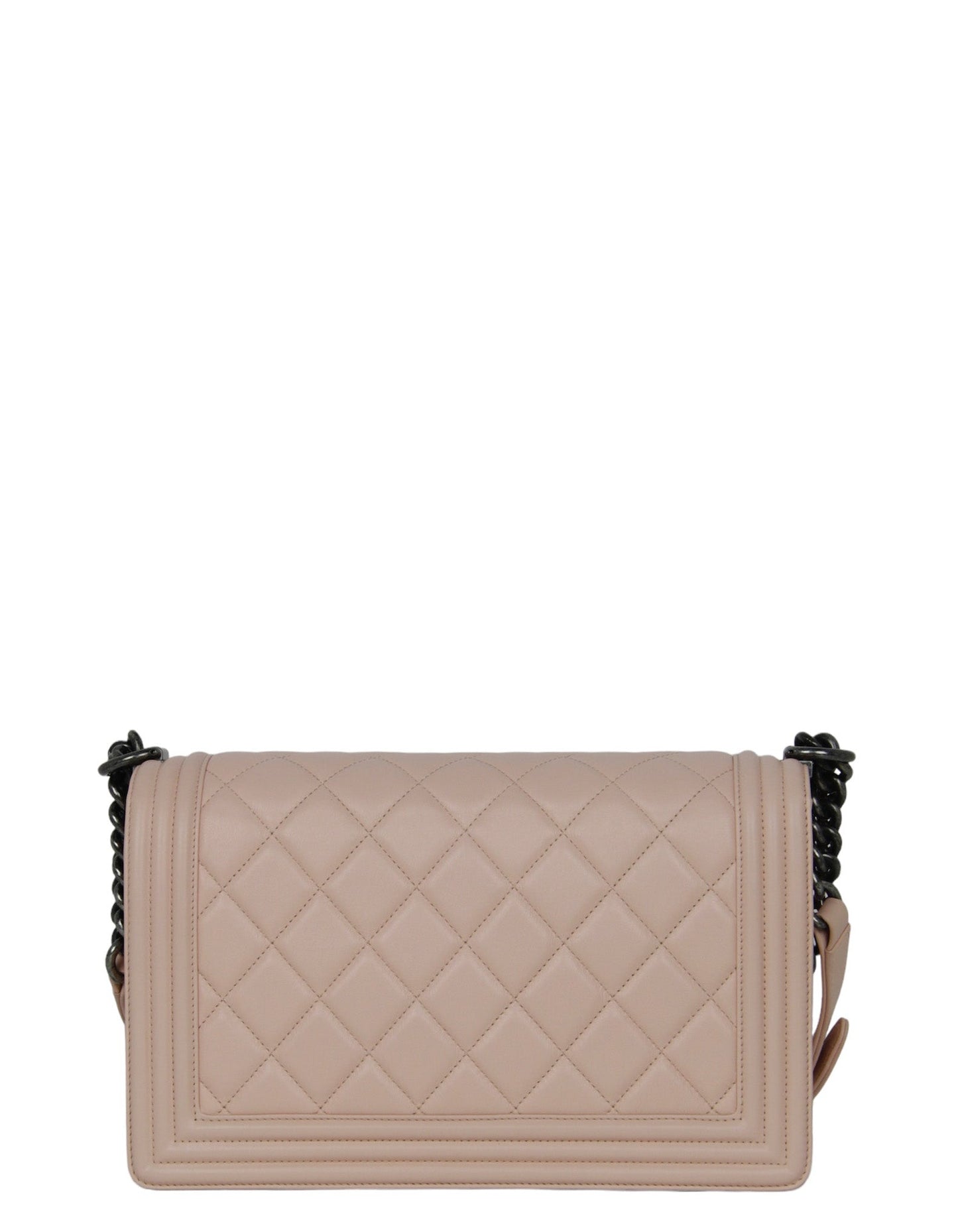 Chanel Pink Lambskin Leather New Medium Boy Bag