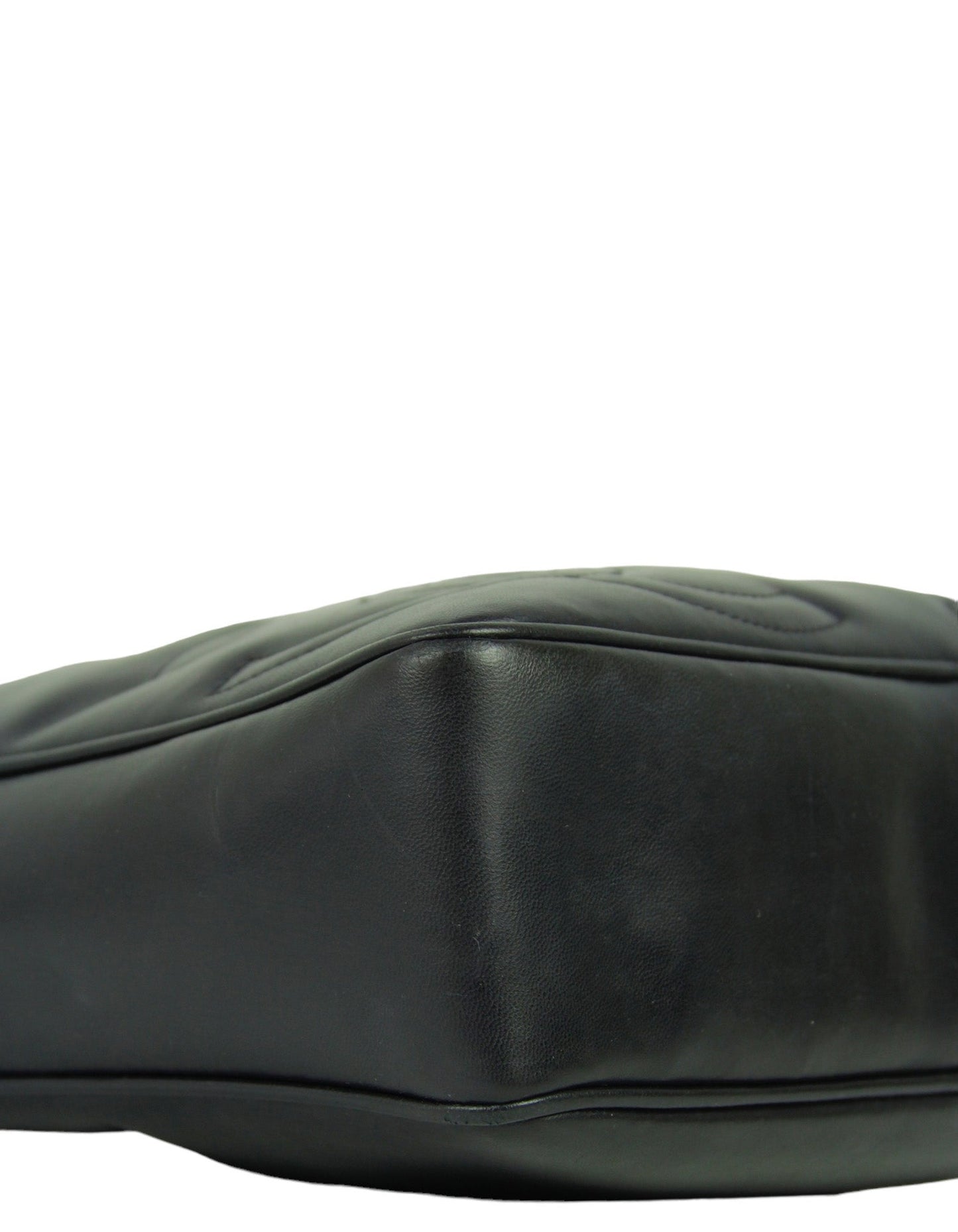 Chanel Navy Leather CC Embossed Bag