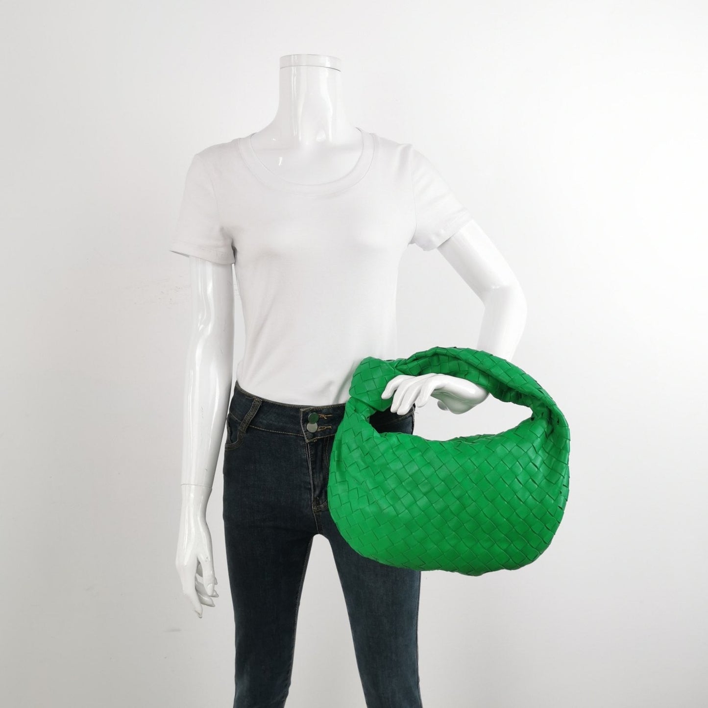 Bottega Veneta Teen Jodie Leather Green Medium