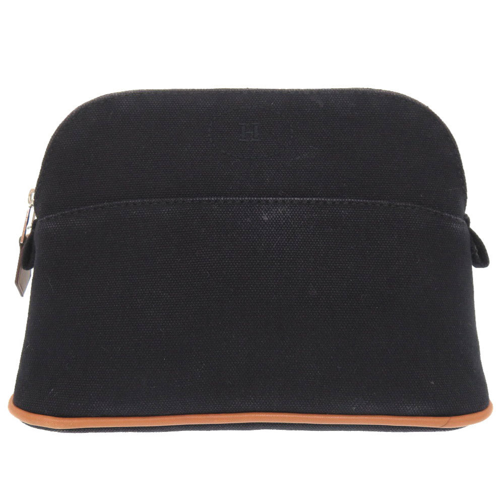 HERMES Pouch canvas black Bored pouch 20 Women