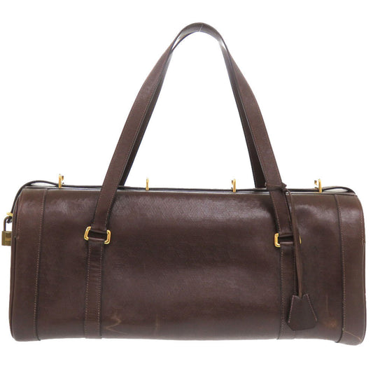 HERMES Boston Duffel bag leather Brown mens