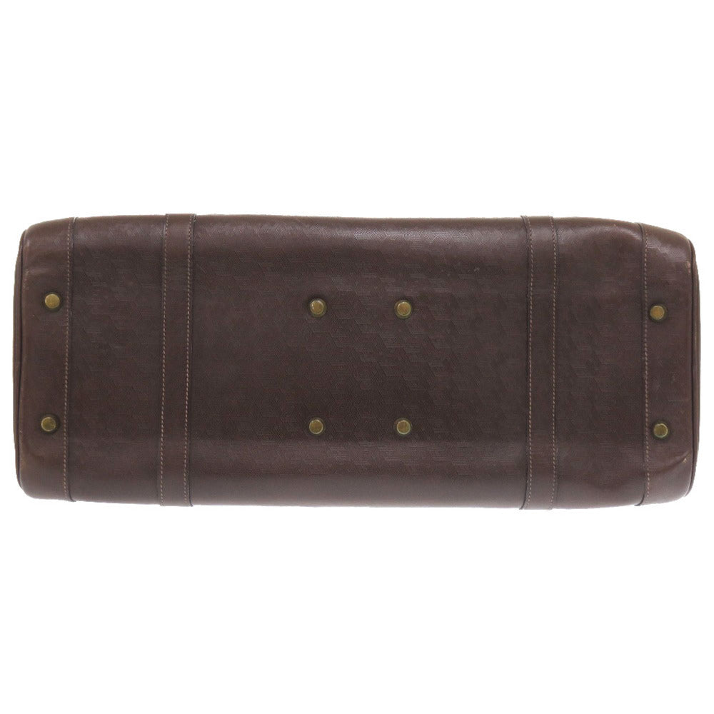 HERMES Boston Duffel bag leather Brown mens