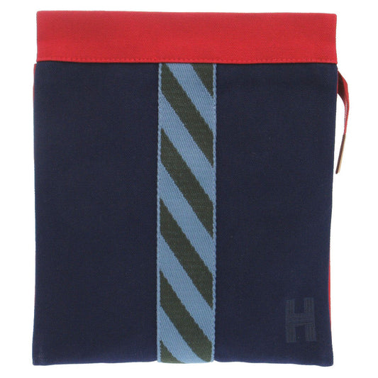 HERMES Clutch bag 456116 Canvas, Cotton Navy Jimetu Jumping High Case mens