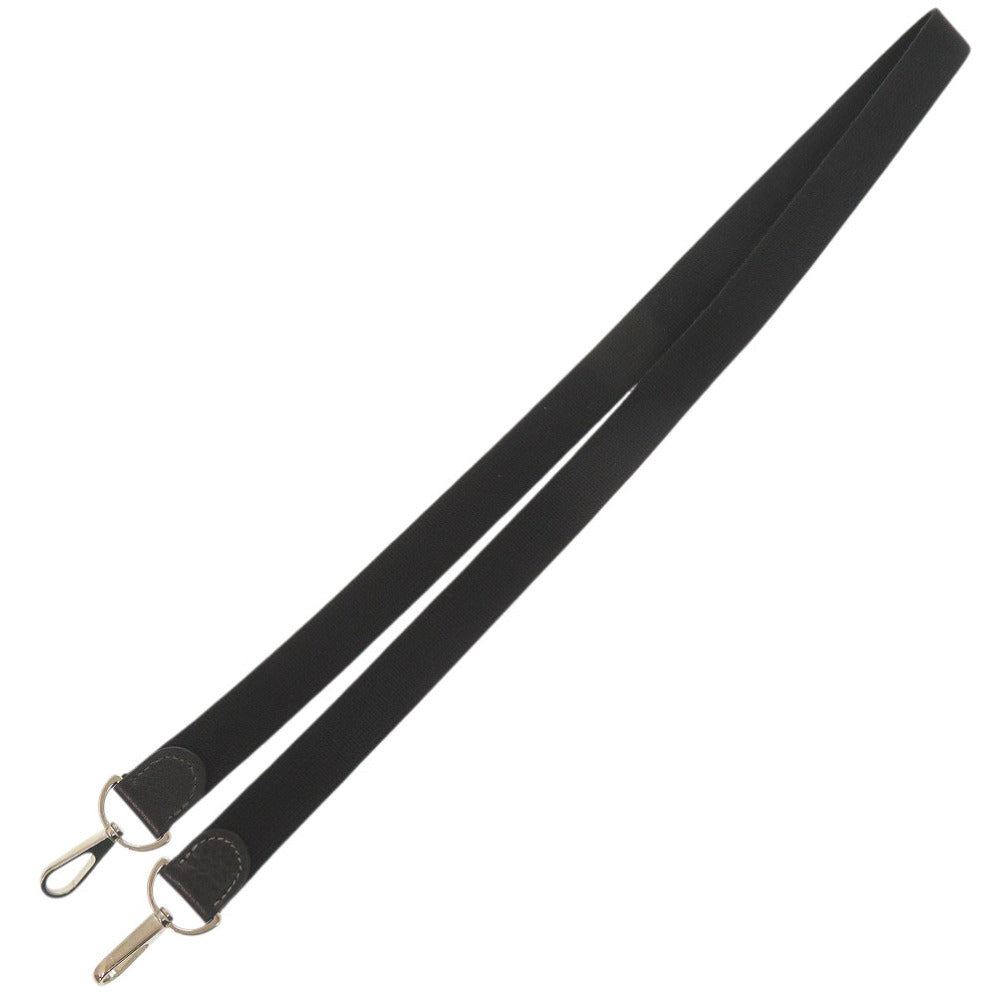 HERMES Shoulder strap Canvas, Leather black