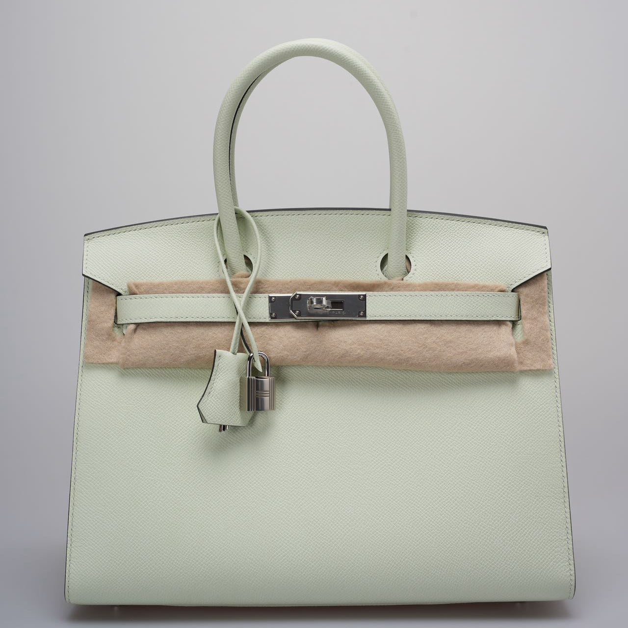 Hermes Birkin Sellier 30 Bag In Vert Fizz Epsom Leather With Palladium Hardware from