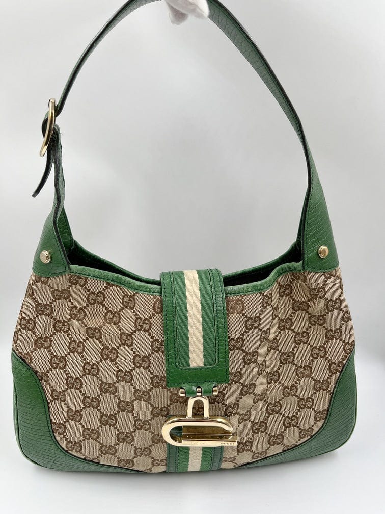 Gucci Leather Canvas Shoulder Bag