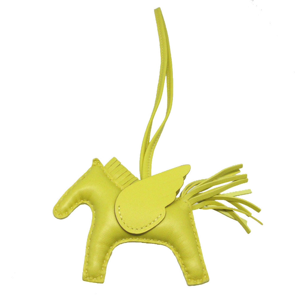 HERMES key ring Anemiro lime Bag charm Rodeo Pegasus PM Women