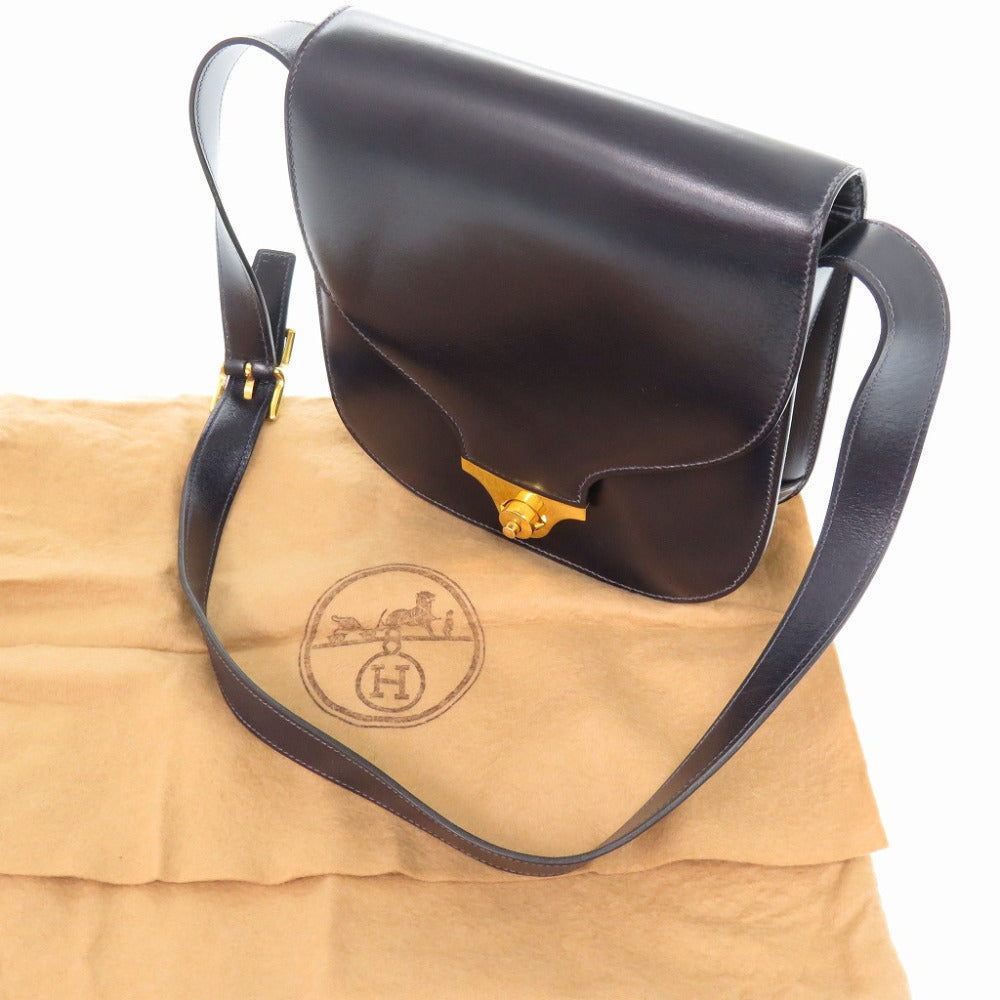 HERMES Shoulder Bag Box scarf black Shoulder Bag Women