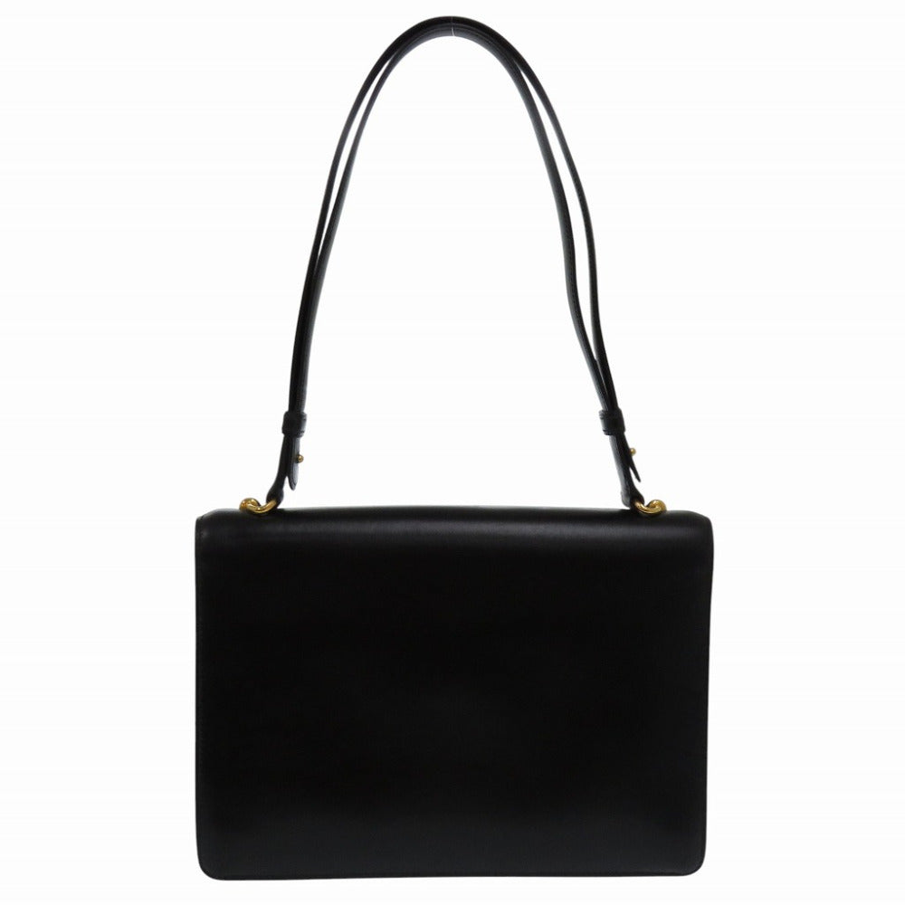 HERMES Shoulder Bag Box scarf black fonsbell Women
