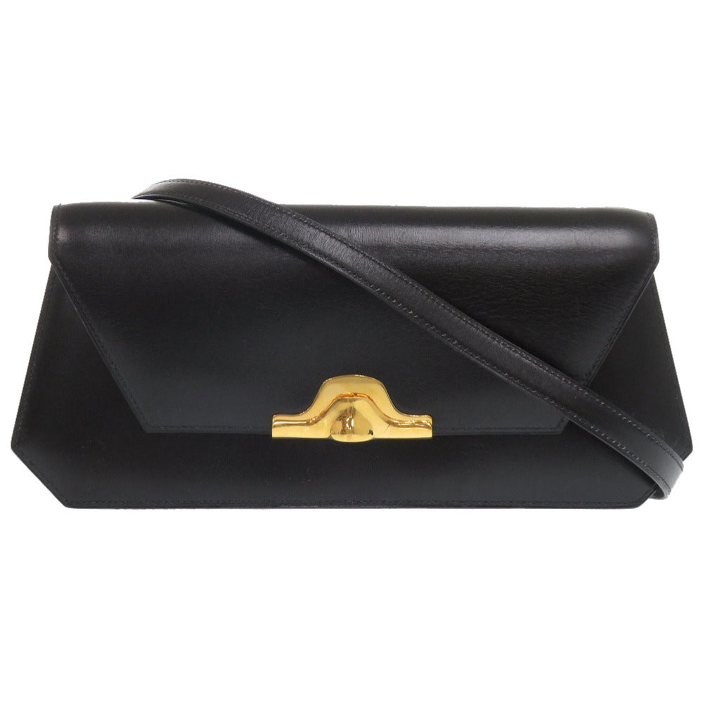 HERMES Shoulder Bag Box scarf black Napoleon Women
