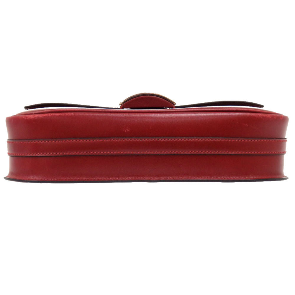 HERMES Shoulder Bag Box scarf Red Martine Women