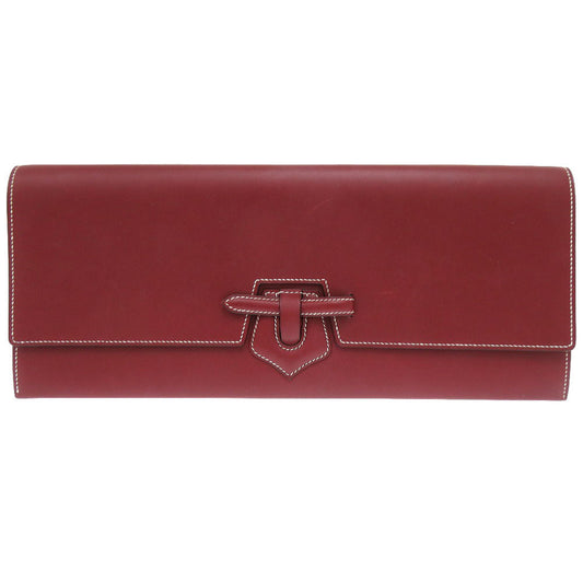 HERMES Clutch bag Vaux Chamonix Rouge ash Women(Unisex)