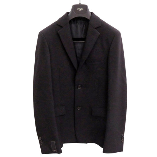 FENDI tailored jacket FJ0853 Wool, Polyurethane black mens 44