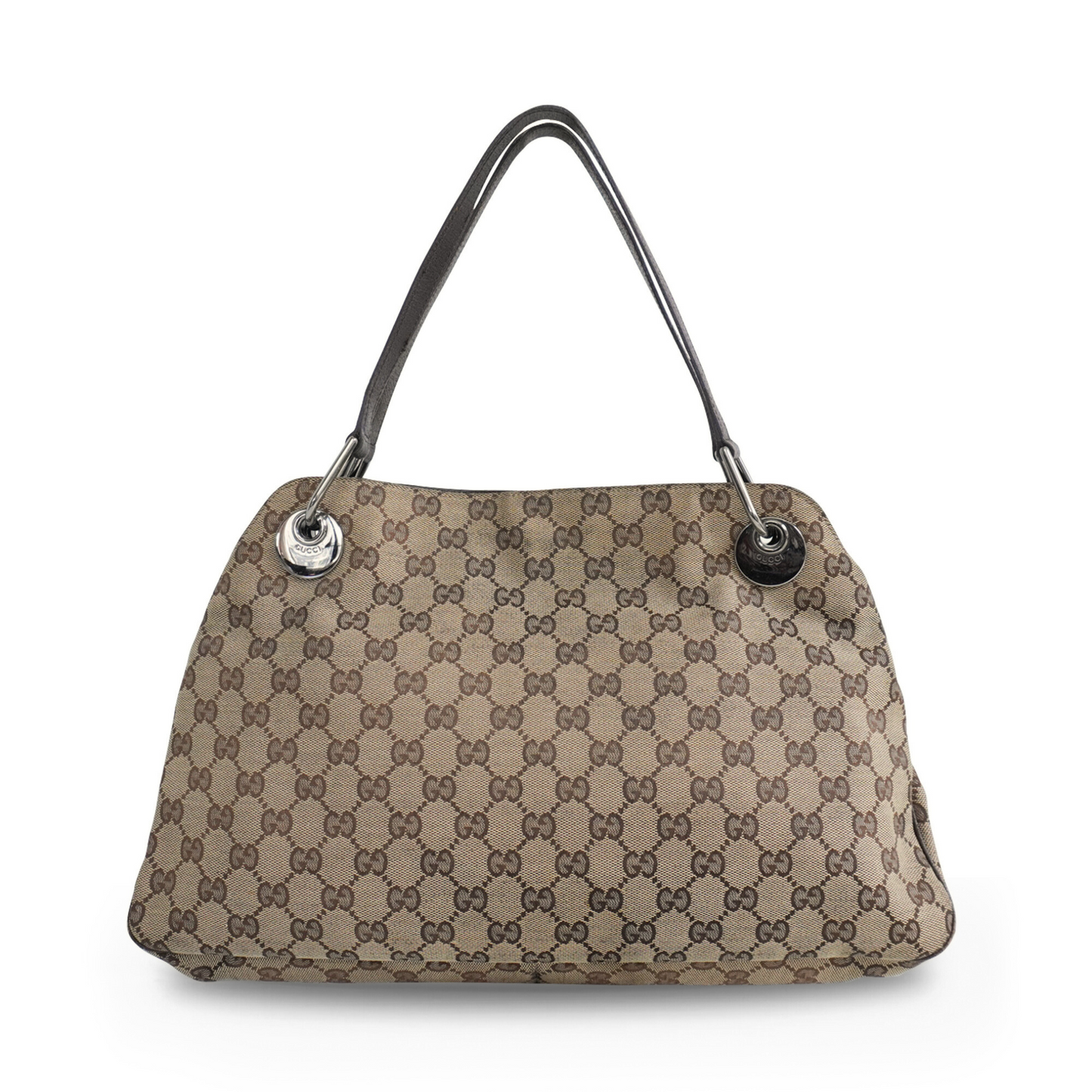 Gucci Monogram Leather Canvas Shoulder Bag
