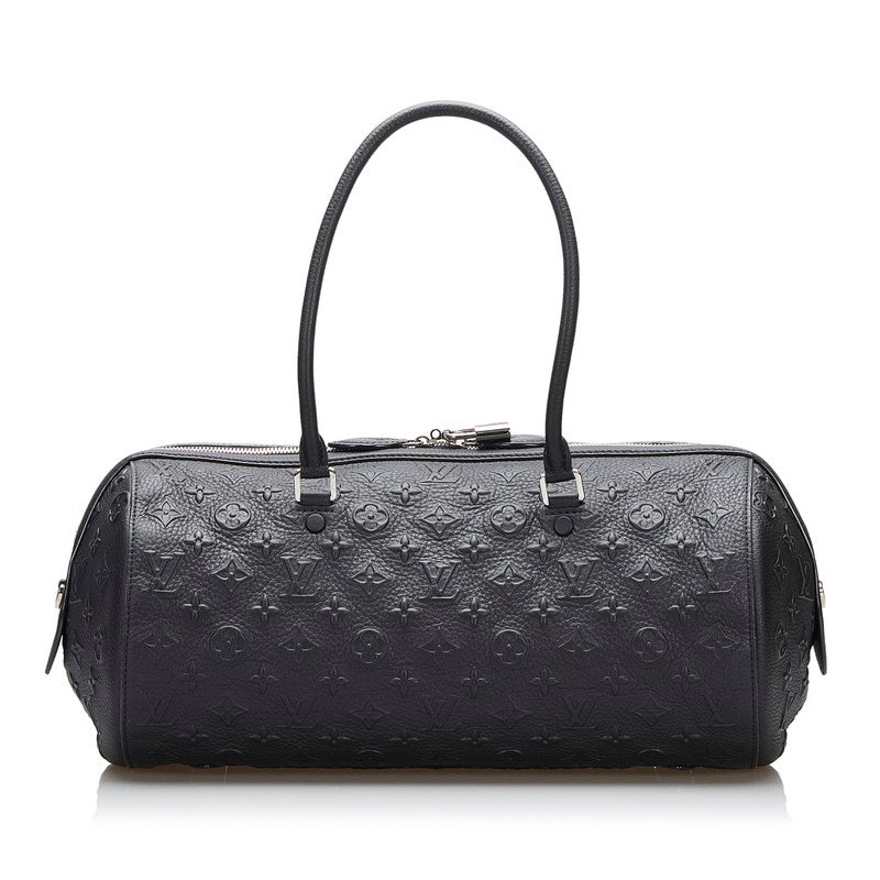 LOUIS VUITTON Louis Vuitton Monogram Amplant Handbag Leather Noir Black
