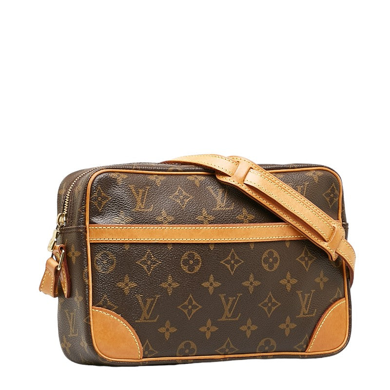 Louis Vuitton Monogram Trocadero 27 Slipper Shoulder Bag Brown PVC Leather Louis Vuitton