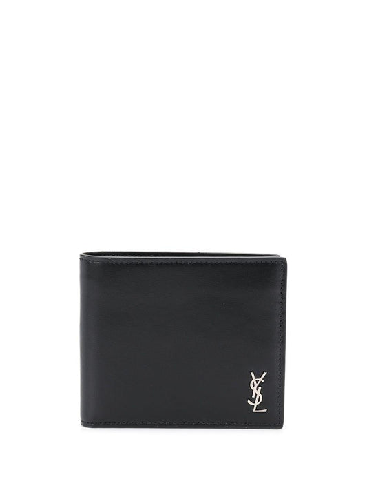 Luxury Saint Laurent Trending 2026 Men's Small Monogram Wallet in Black | 6077271JB0E