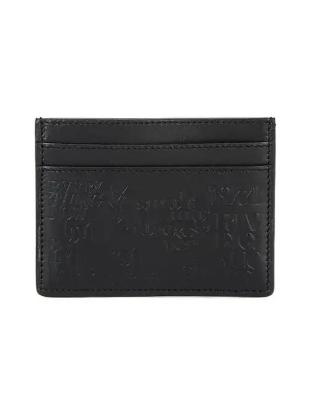Luxury Saint Laurent Trending 2026 Logo Lettering Card Wallet Black