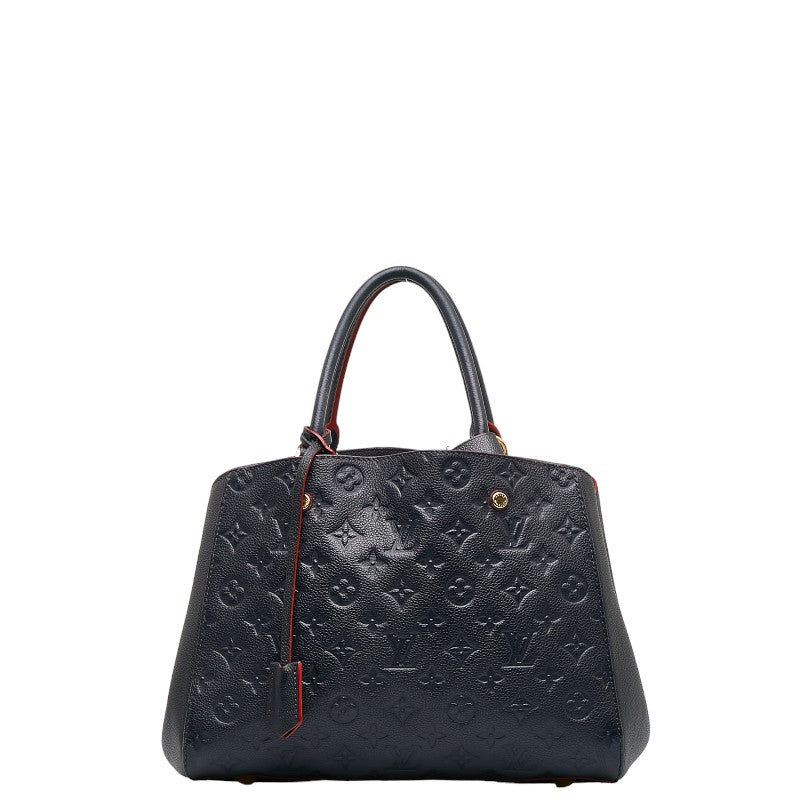 Louis Vuitton Monogram Amplant Montaigne MM Handbag Shoulder Bag 2WAY Marine Rouge Naïve Leather Louis Vuitton