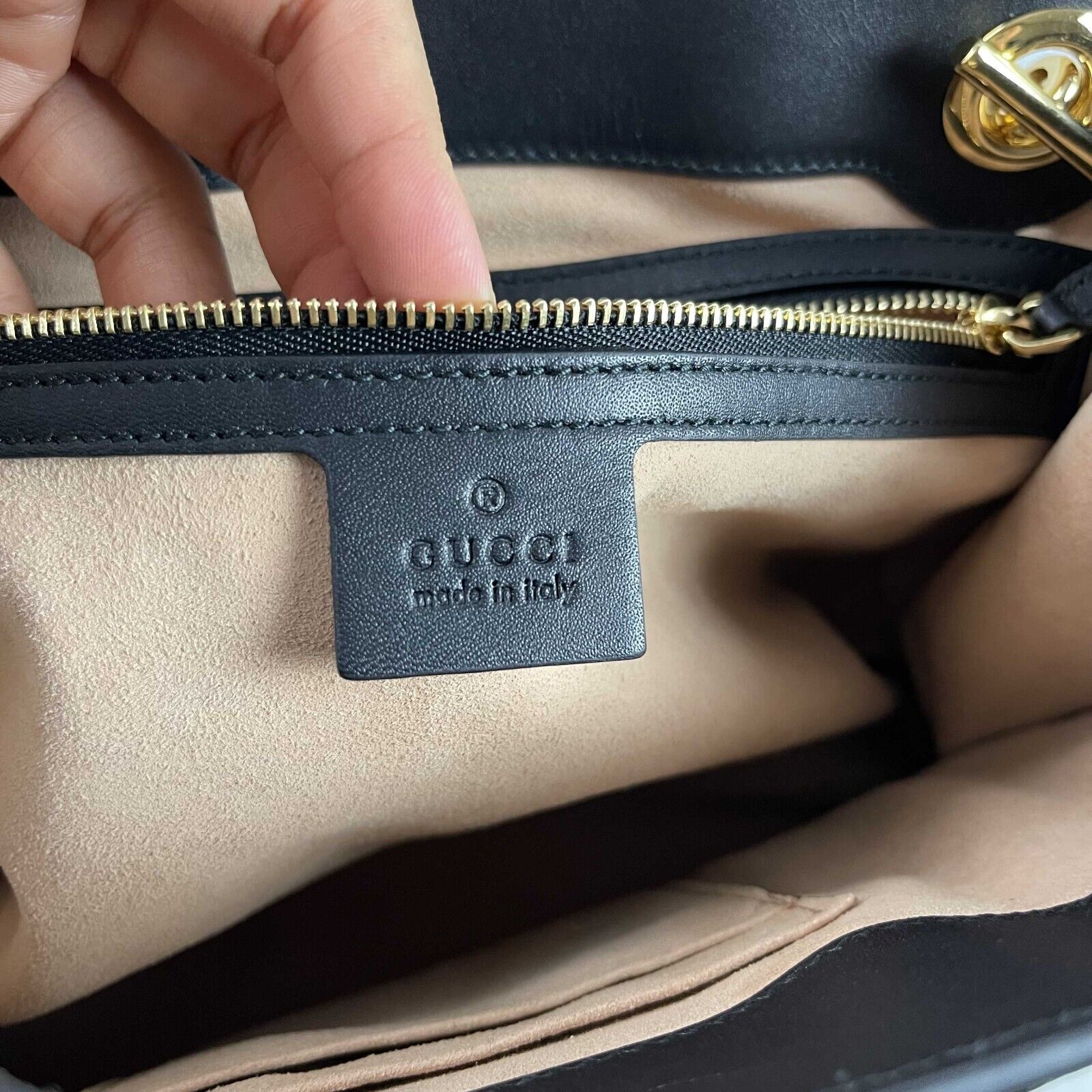 Gucci Monogram Chain Leather Tote
