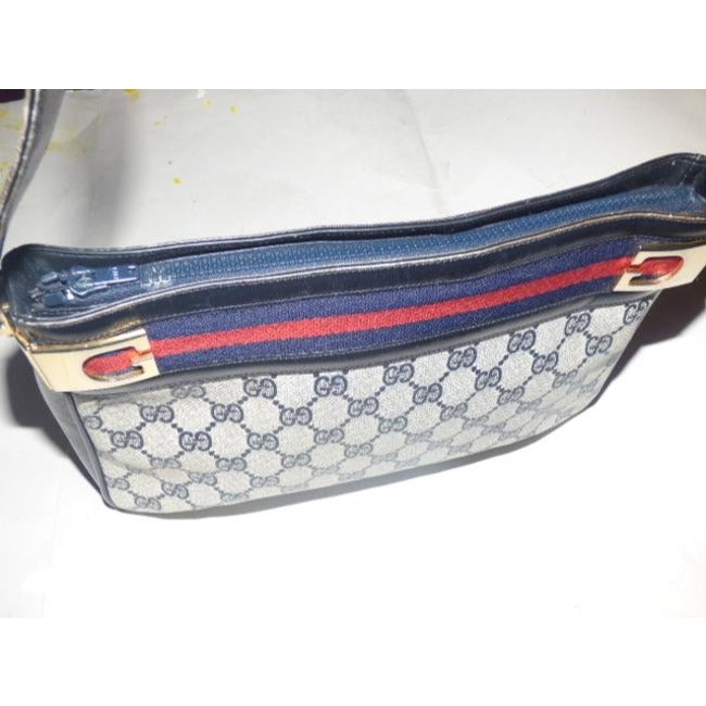 Gucci Leather Canvas Shoulder Bag