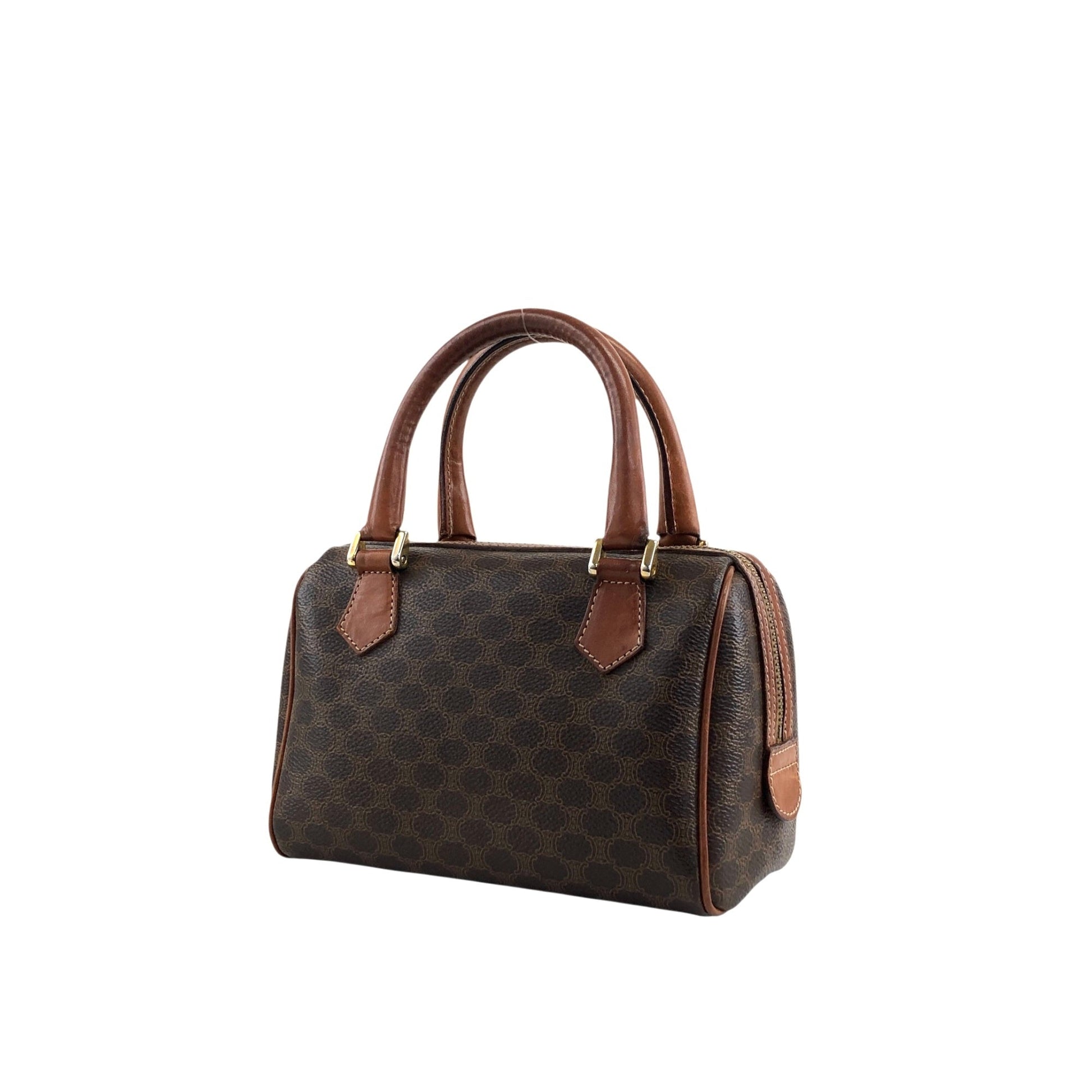 CELINE Macadam Two-way Small Boston bag Shoulder bag Brown 8fppkm
