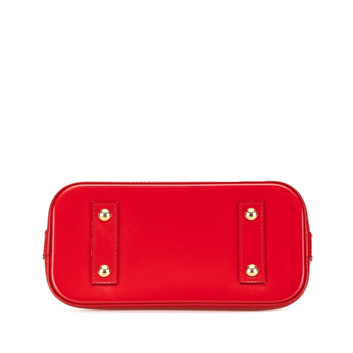 Red Louis Vuitton Monogram Vernis Alma BB Satchel