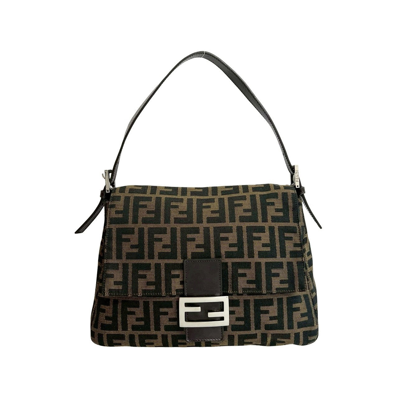FENDI Shoulder Bag canvas Brown