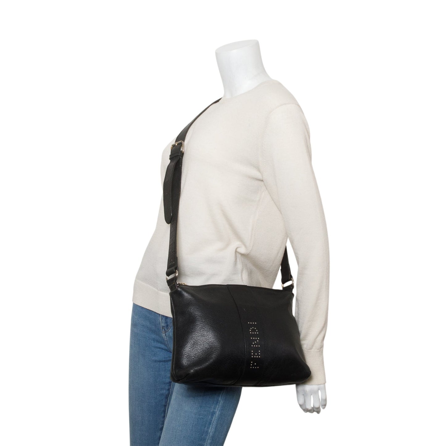 Fendi   Black Leather Crossbody Bag