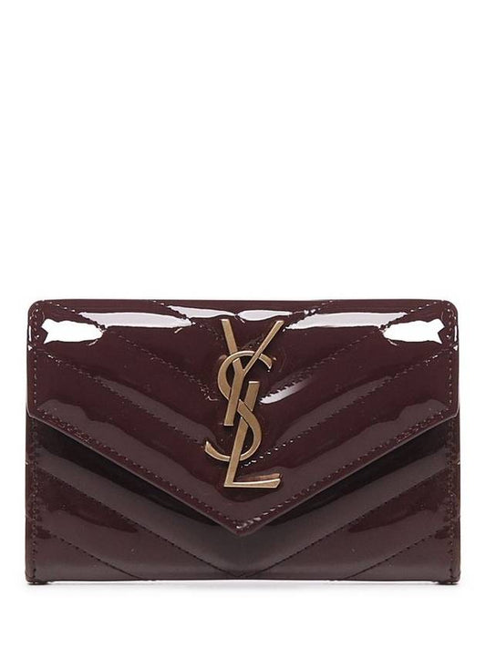 Luxury Saint Laurent Trending 2026 Cassandra Matelasse Half Wallet Red