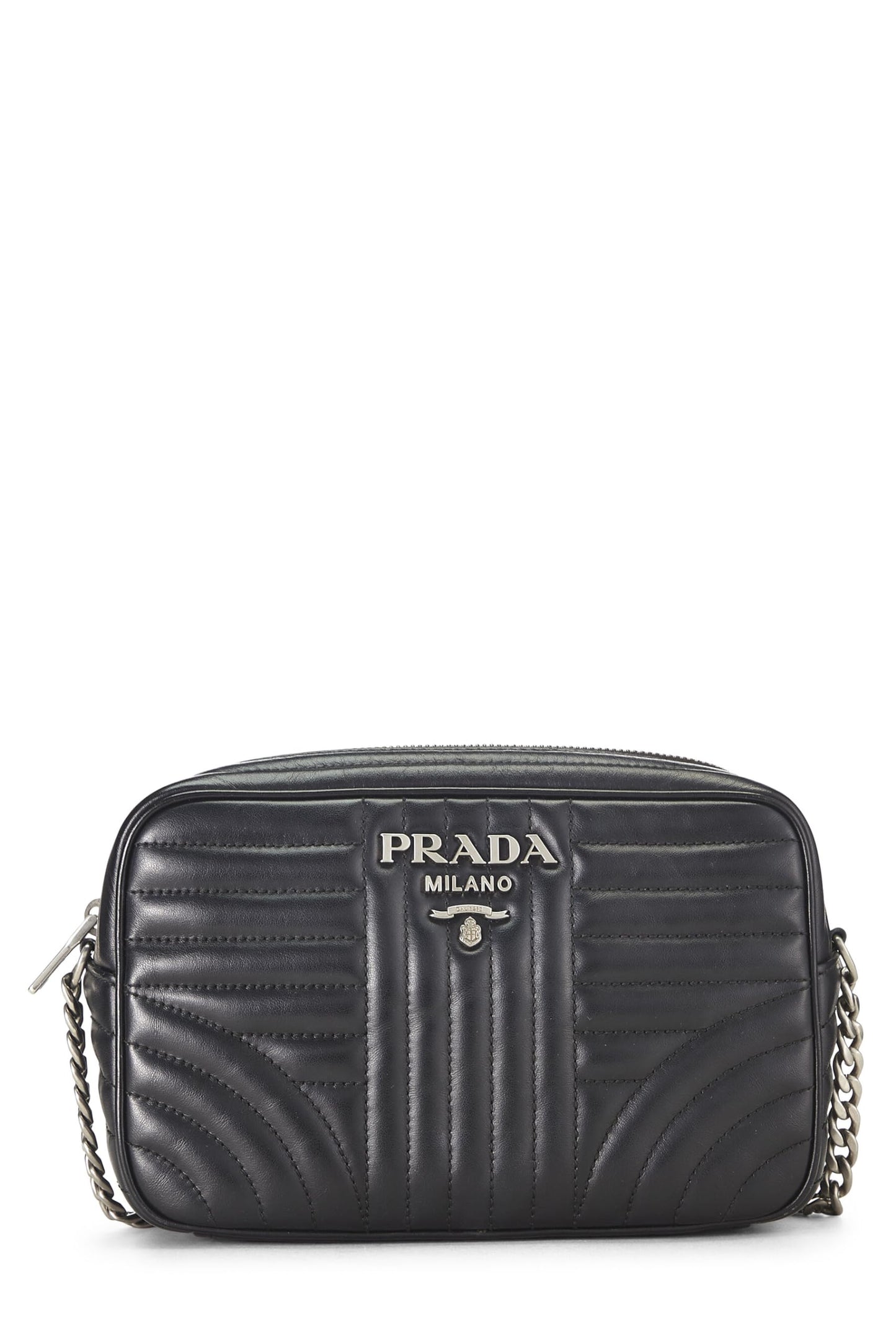 Prada, Black Calfskin Diagramme Camera Bag Medium, Black