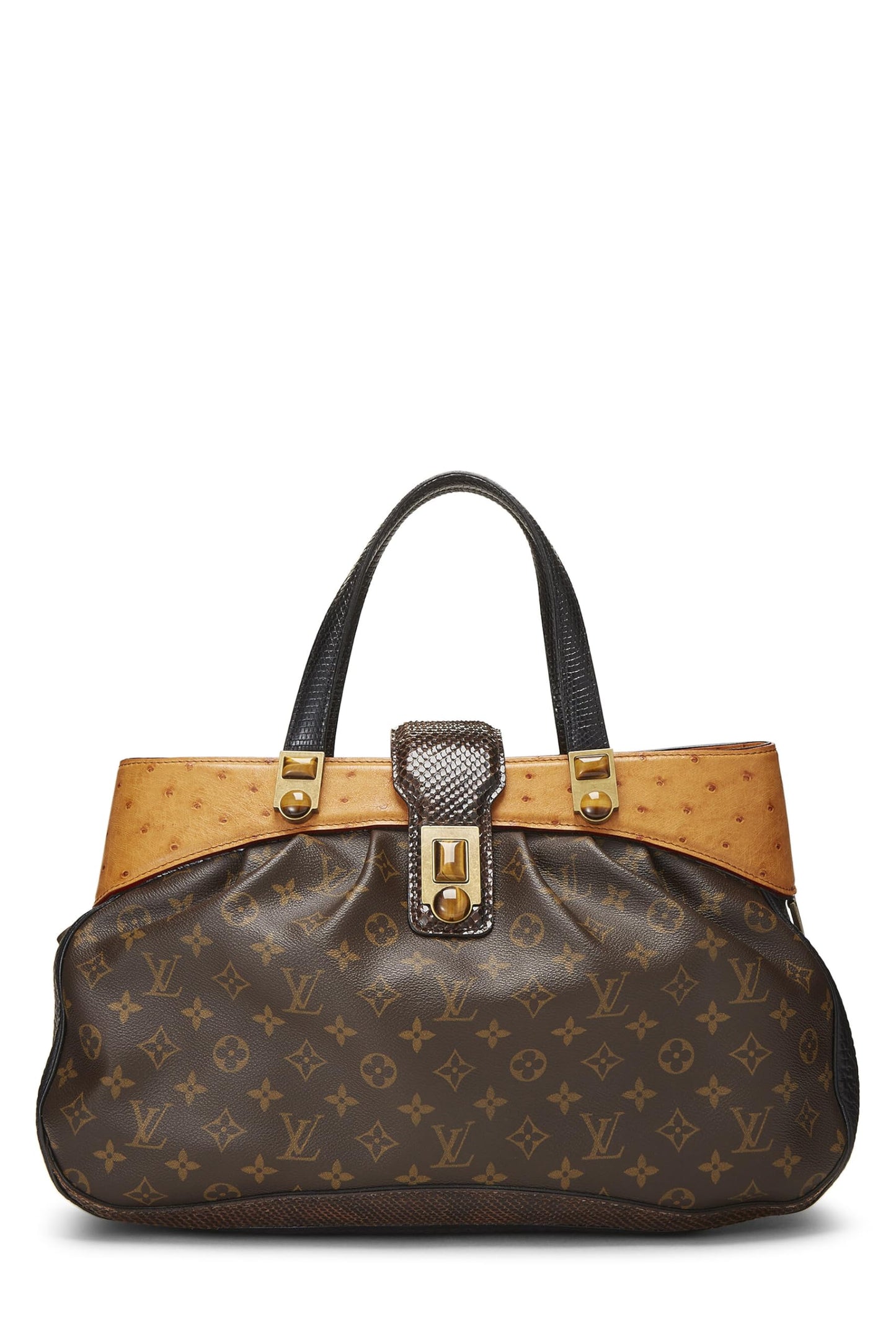 Louis Vuitton, Monogram Canvas Ostrich Oskar Waltz Bag, Brown