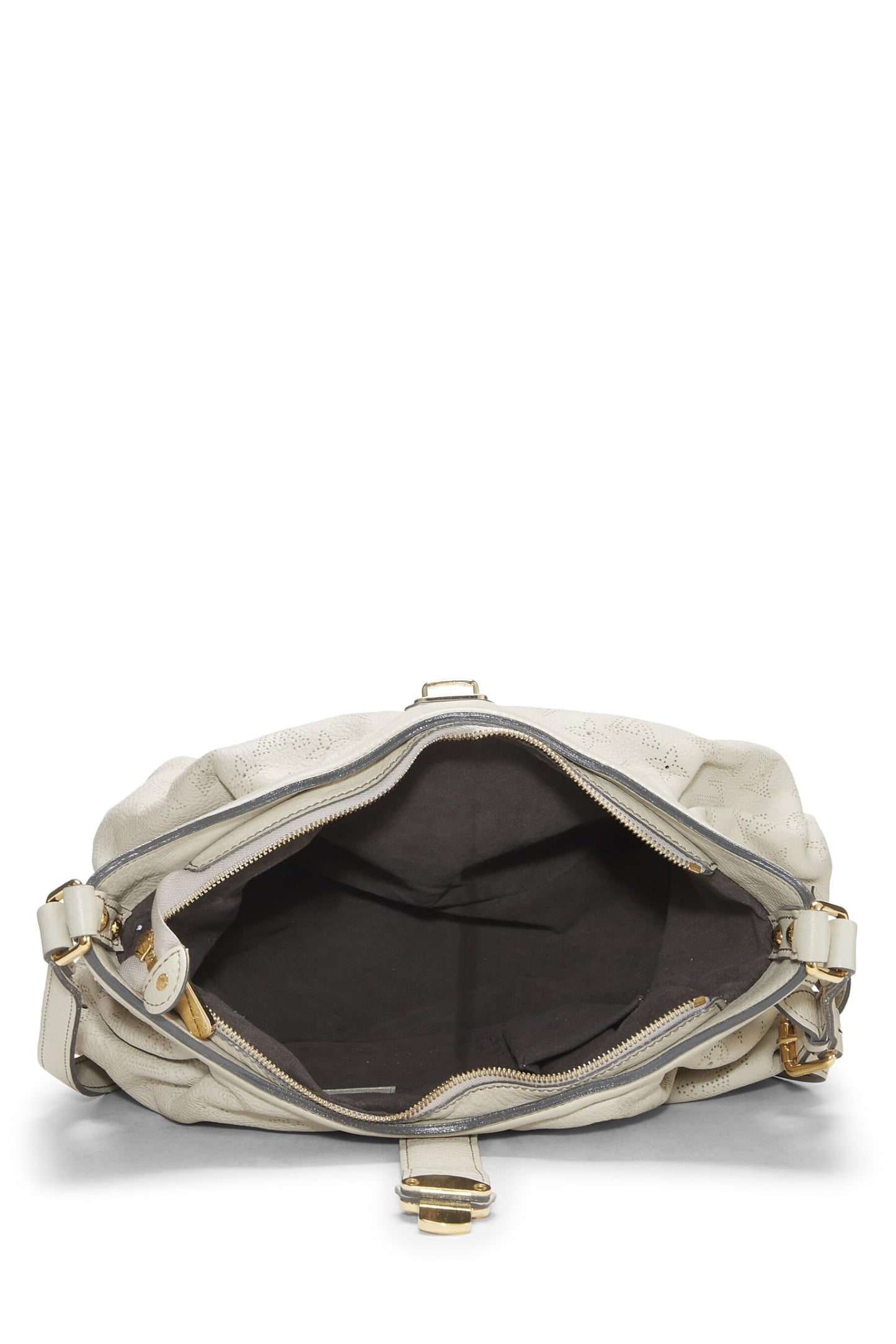 Louis Vuitton, White Monogram Mahina Leather XS, White