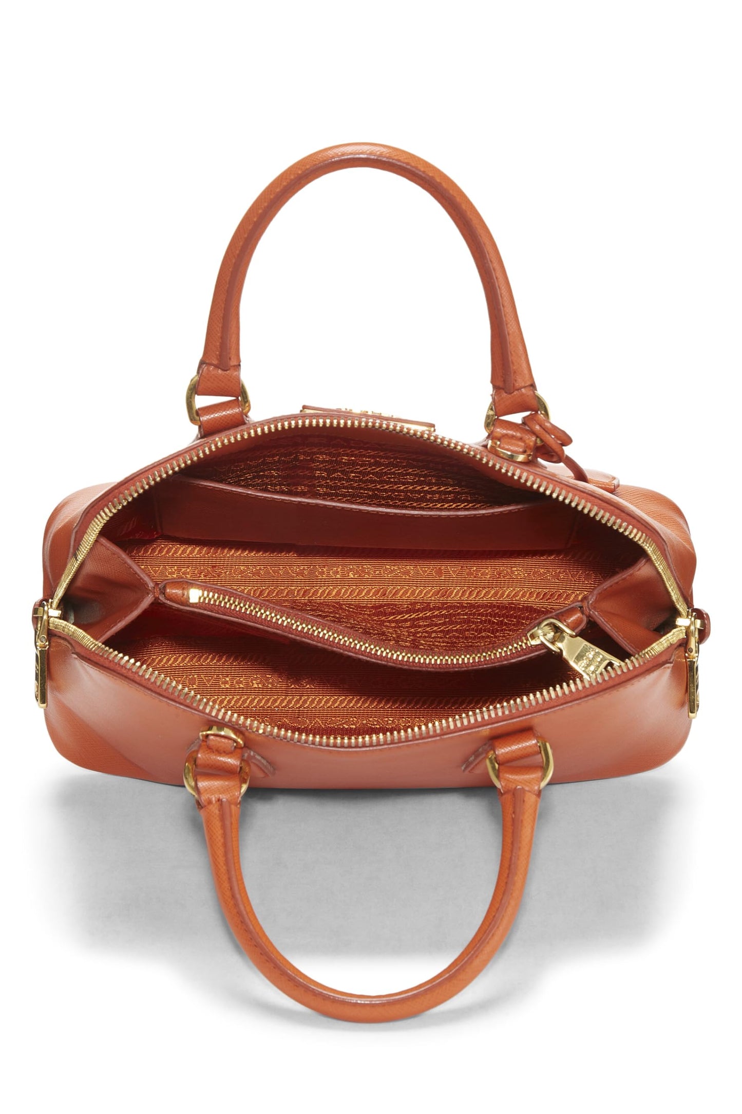 Prada, Orange Saffiano Promenade Small, Orange Luxury Handbag