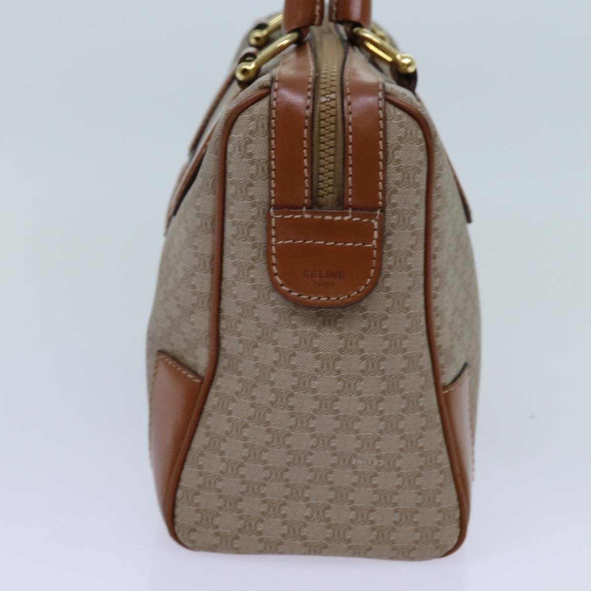 Luxury CELINE Macadam Canvas Hand Bag Beige 71533