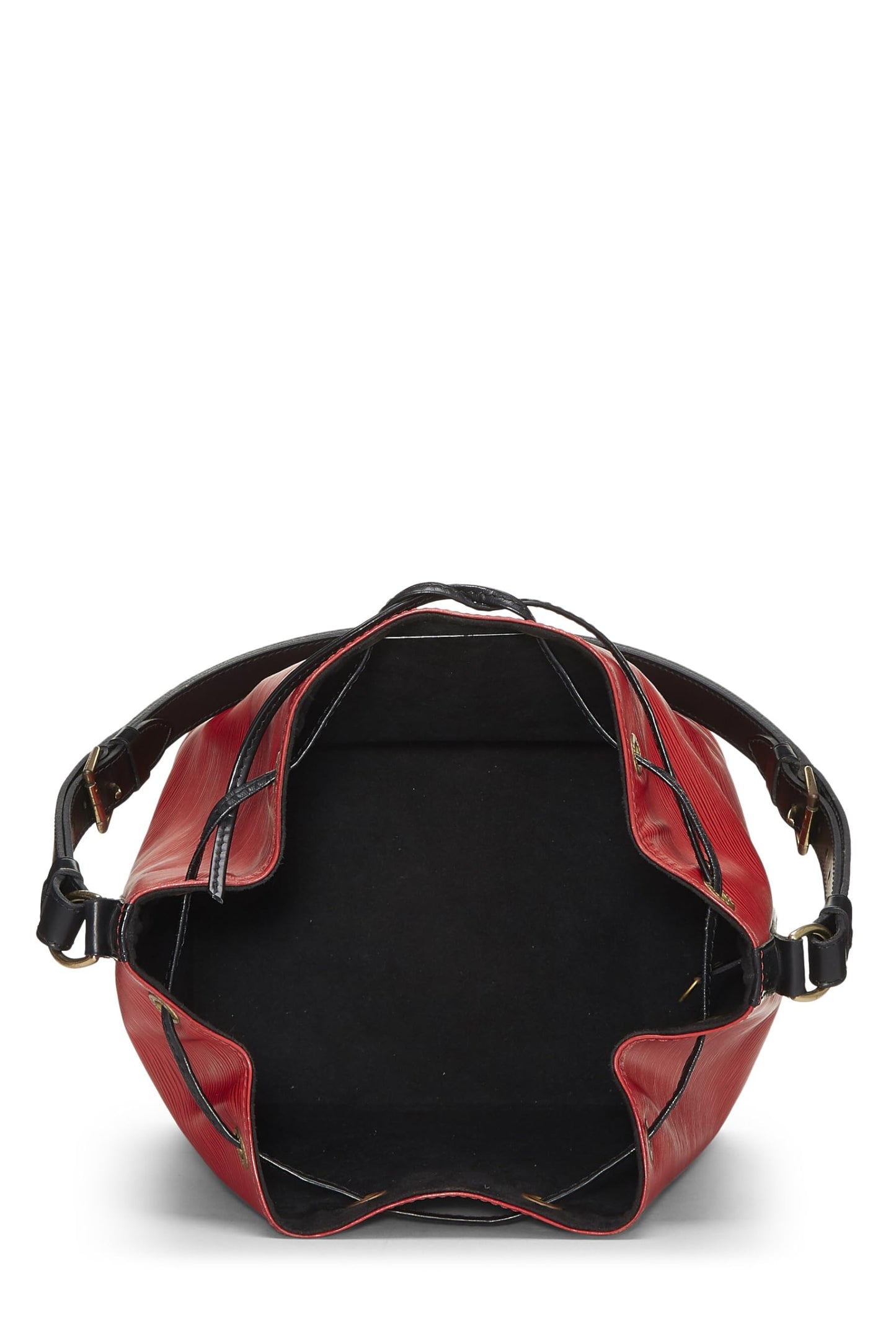 Louis Vuitton, Red & Black Epi Noé Petite, Multi