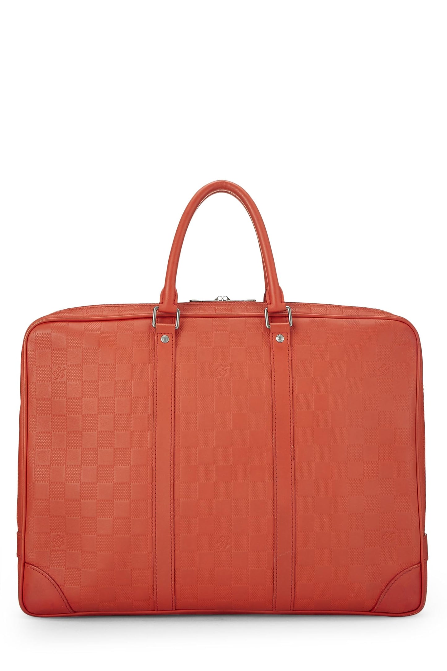Louis Vuitton, Orange Damier Infini Porte Documents Voyage, Orange