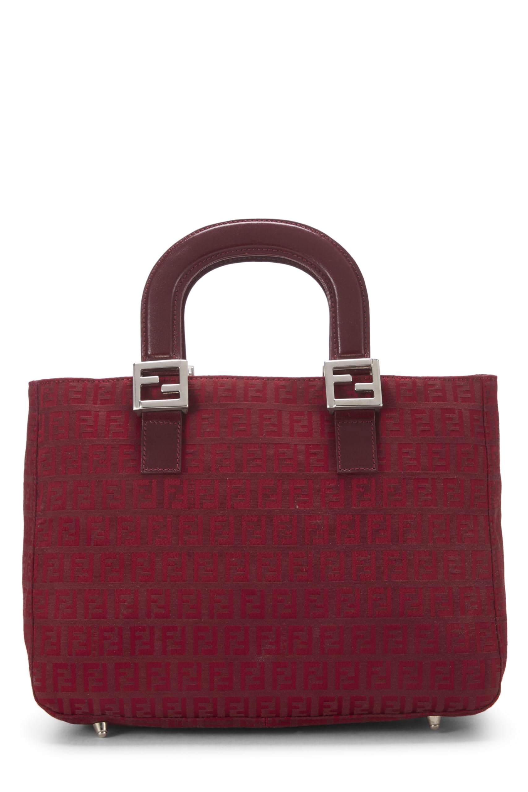 Fendi, Red Zucchino Canvas Handbag Small, Red