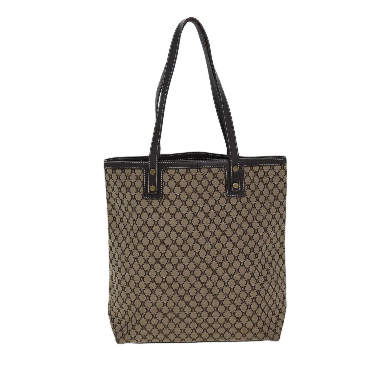 Luxury CELINE Macadam Canvas Tote Bag Beige 71888
