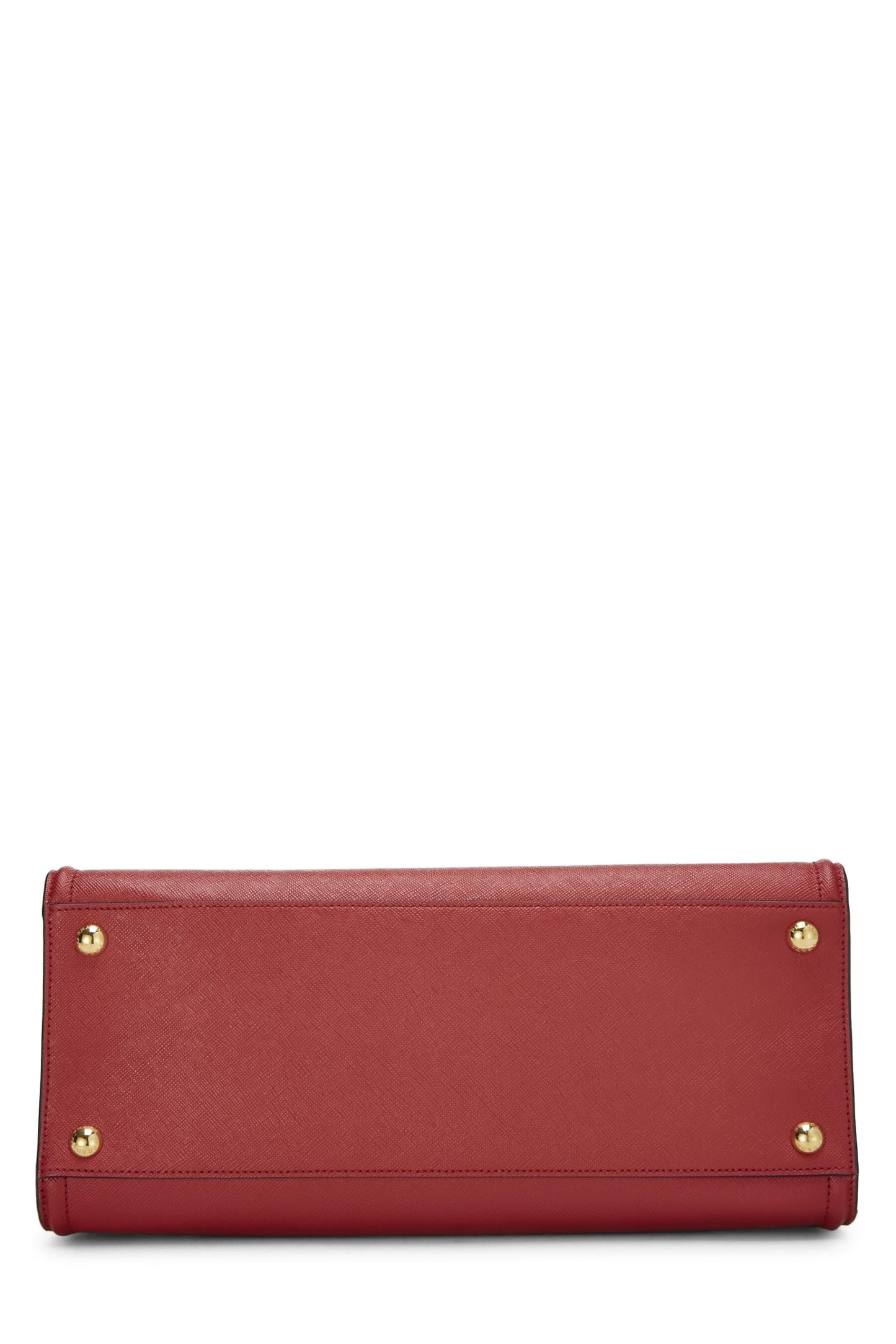 Prada, Red Saffiano Convertible Handbag, Red
