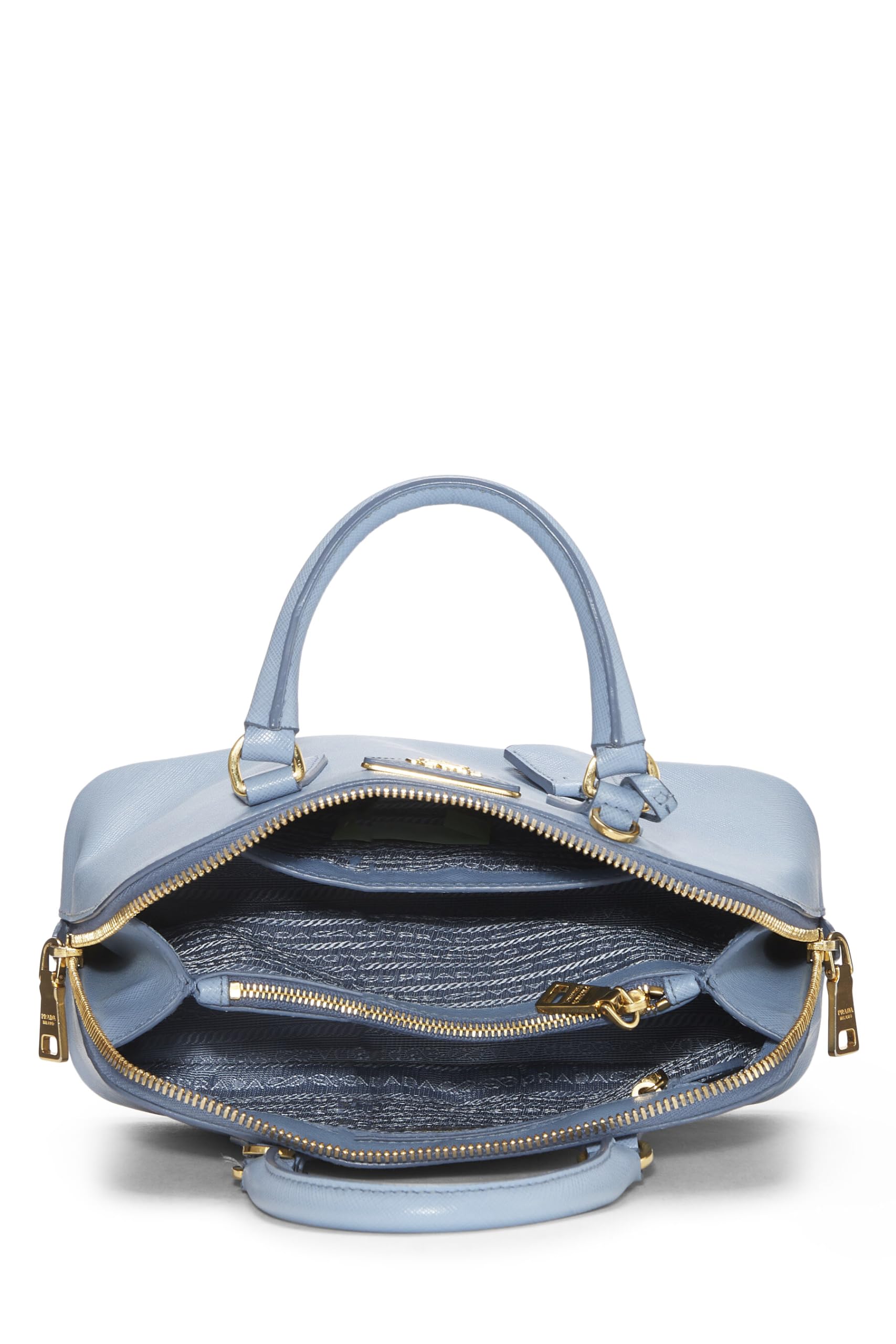 Prada, Blue Saffiano Promenade Small, Blue Luxury Handbag
