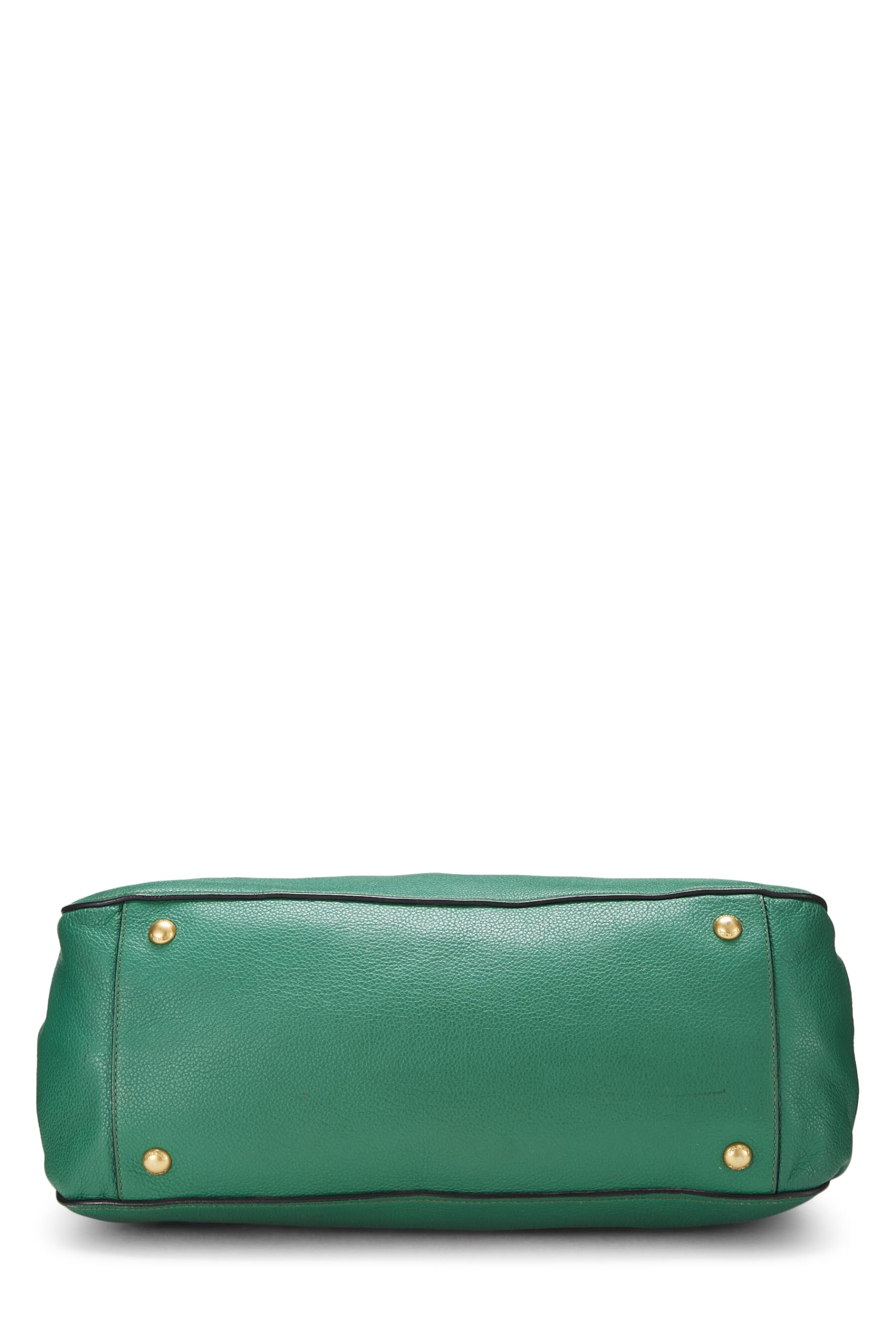 Prada, Green Vitello Daino Convertible Handbag, Green