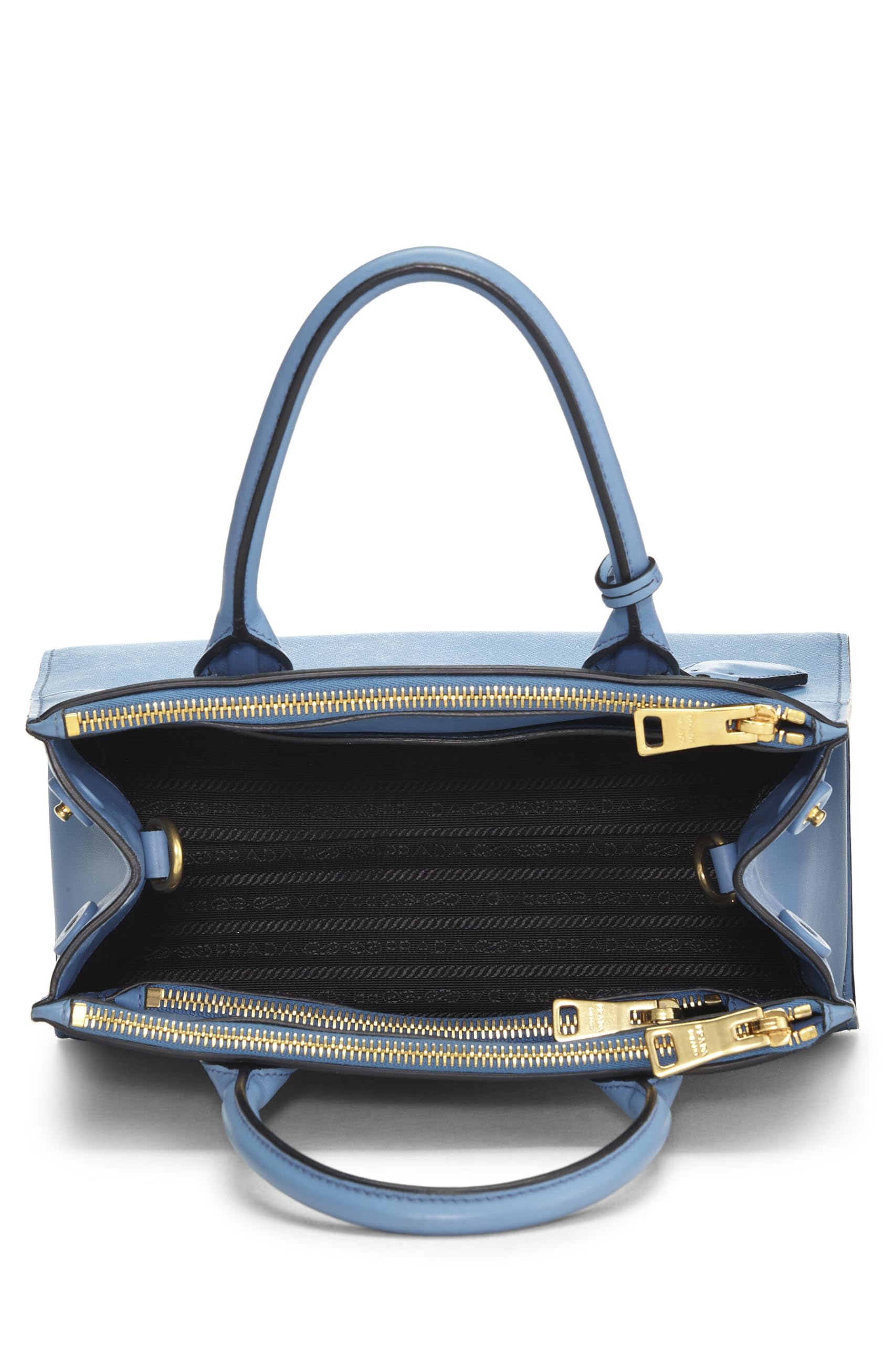 Prada, Blue Saffiano Paradigme Bag Small, Blue