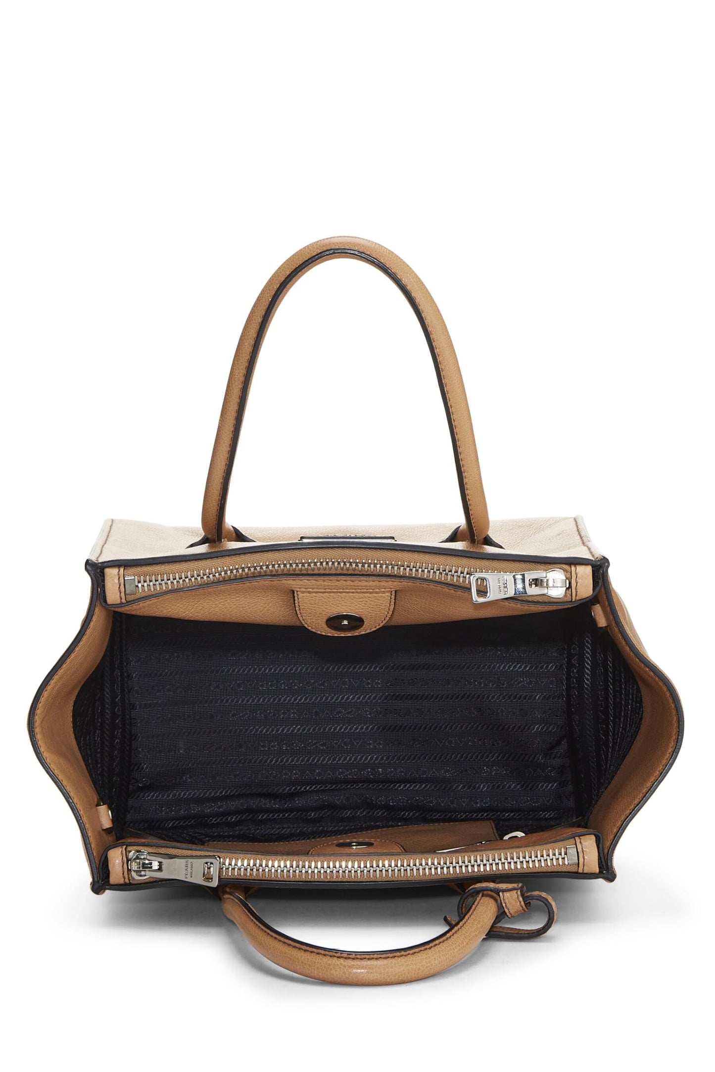 Prada, Brown Calfskin Grace Lux Concept Tote, Brown