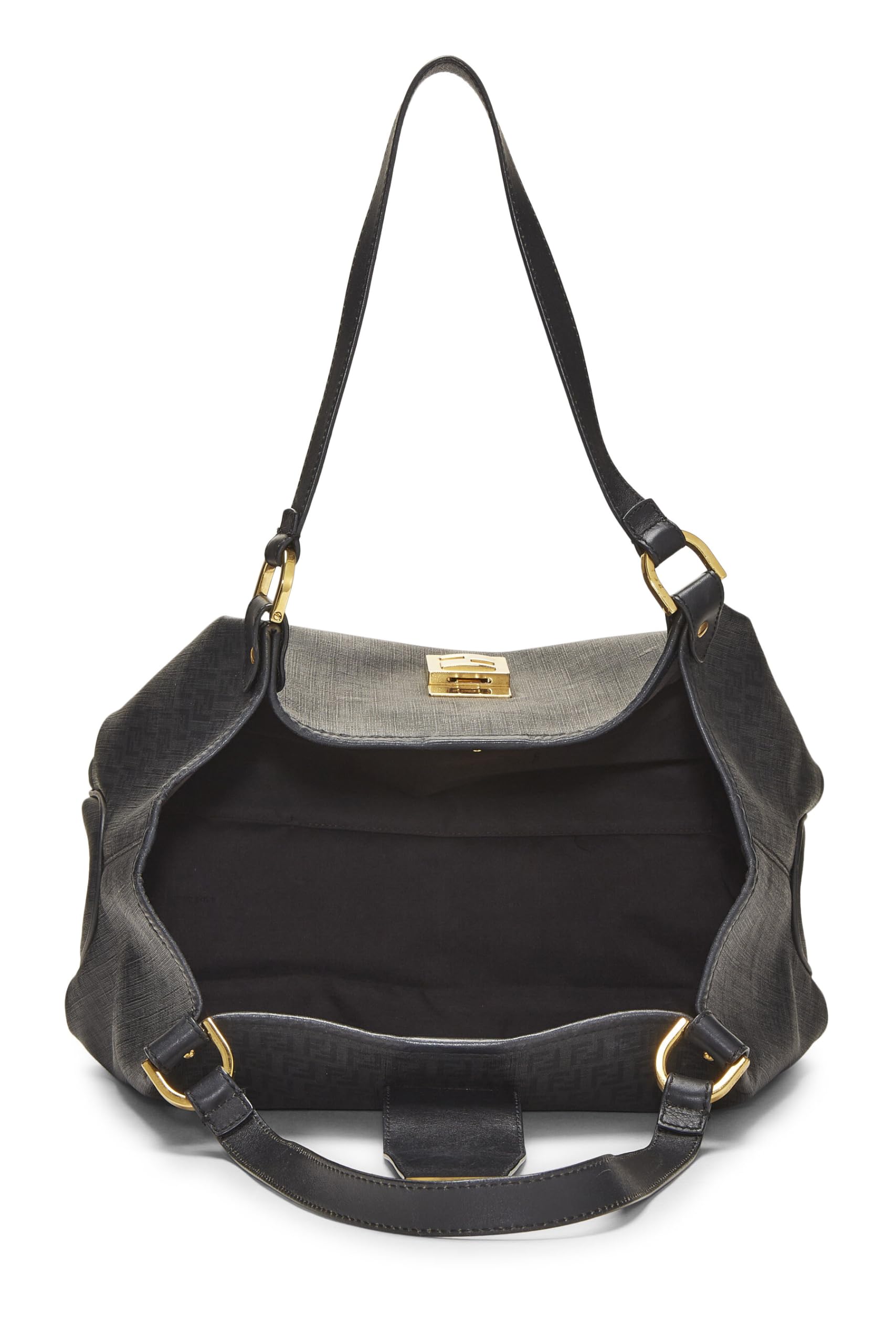 Fendi, Black Zucchino Chiusura Tote, Black