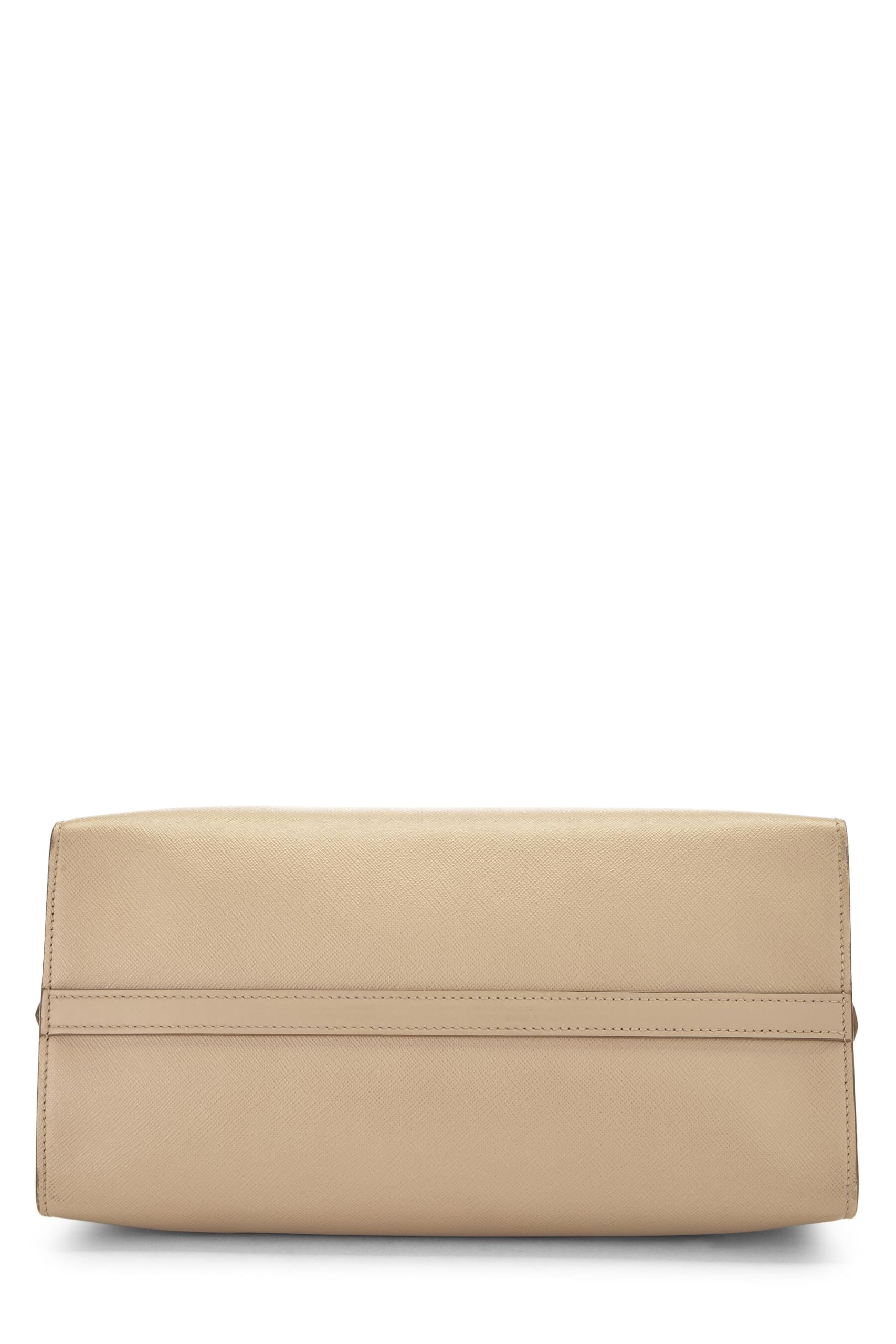 Prada, Beige Saffiano Esplanade Medium, Beige Luxury Handbag