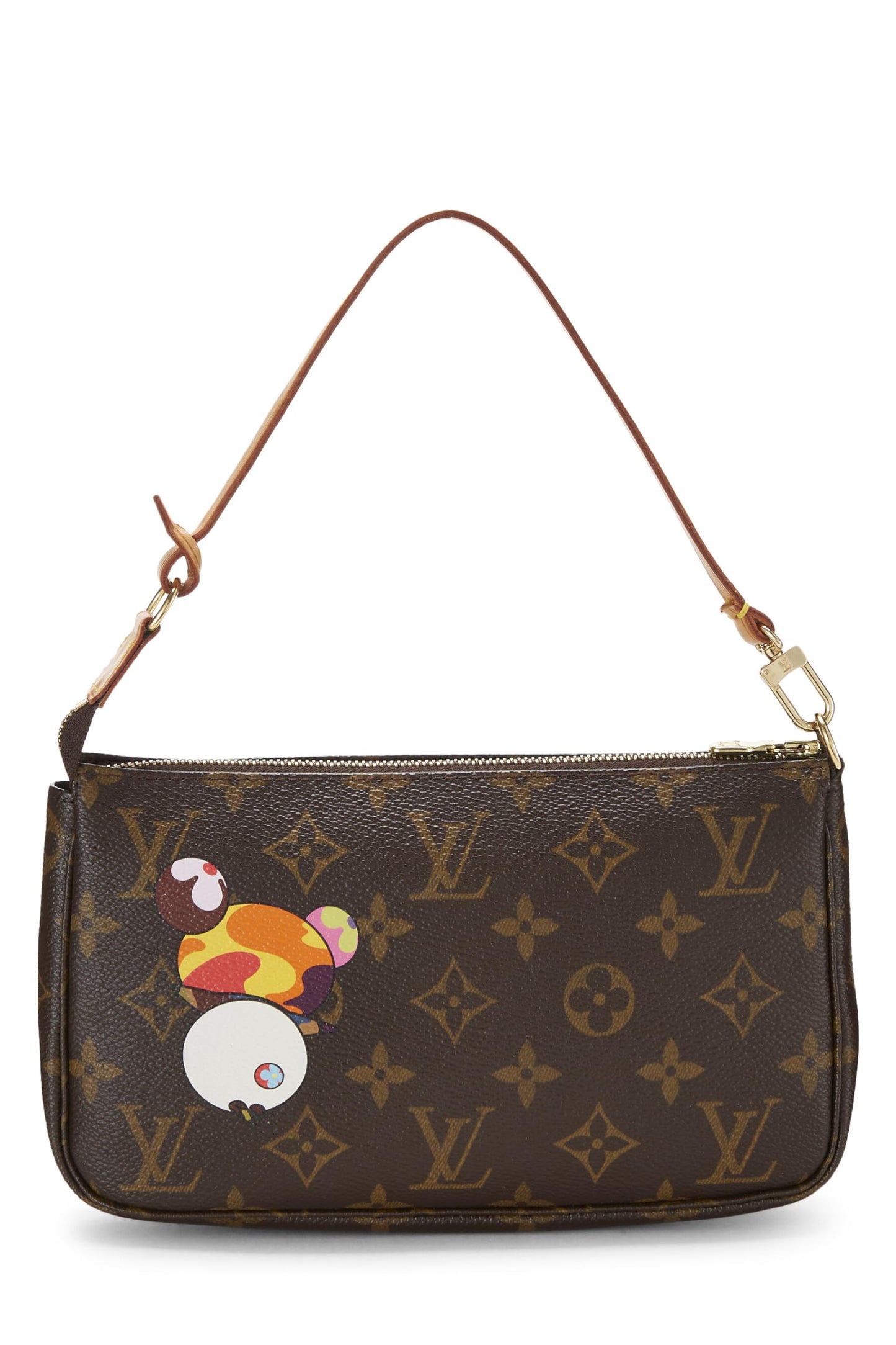 Louis Vuitton, Takashi Murakami x Louis Vuitton Monogram Canvas Panda Pochette Accessoires, Brown