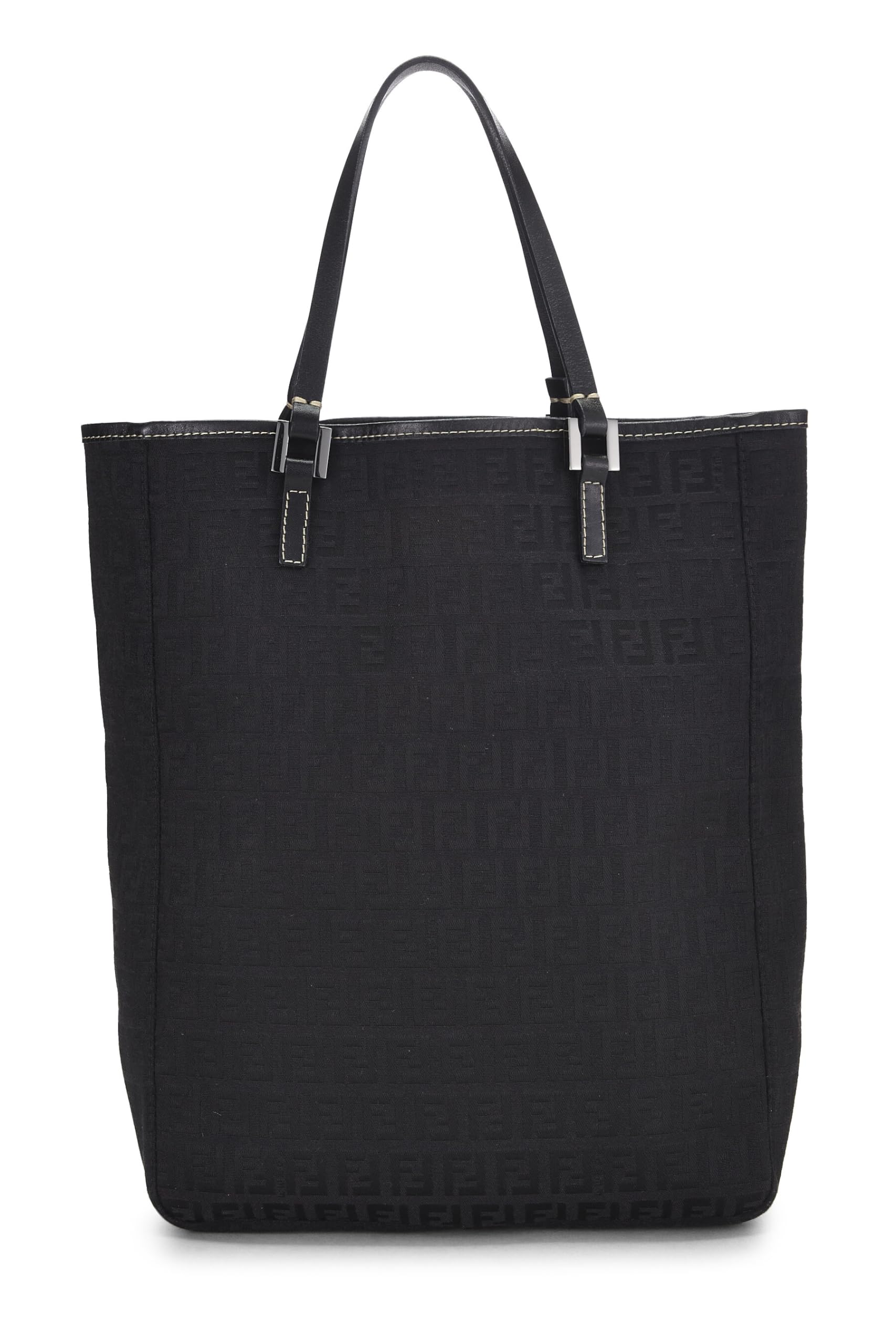 Fendi, Black Zucchino Canvas Tote, Black