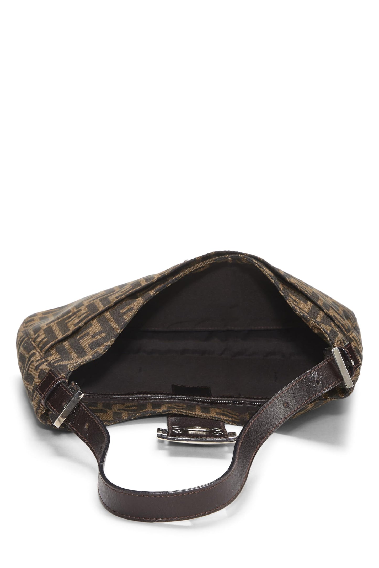 Fendi, Brown Zucca Canvas Shoulder Bag, Brown