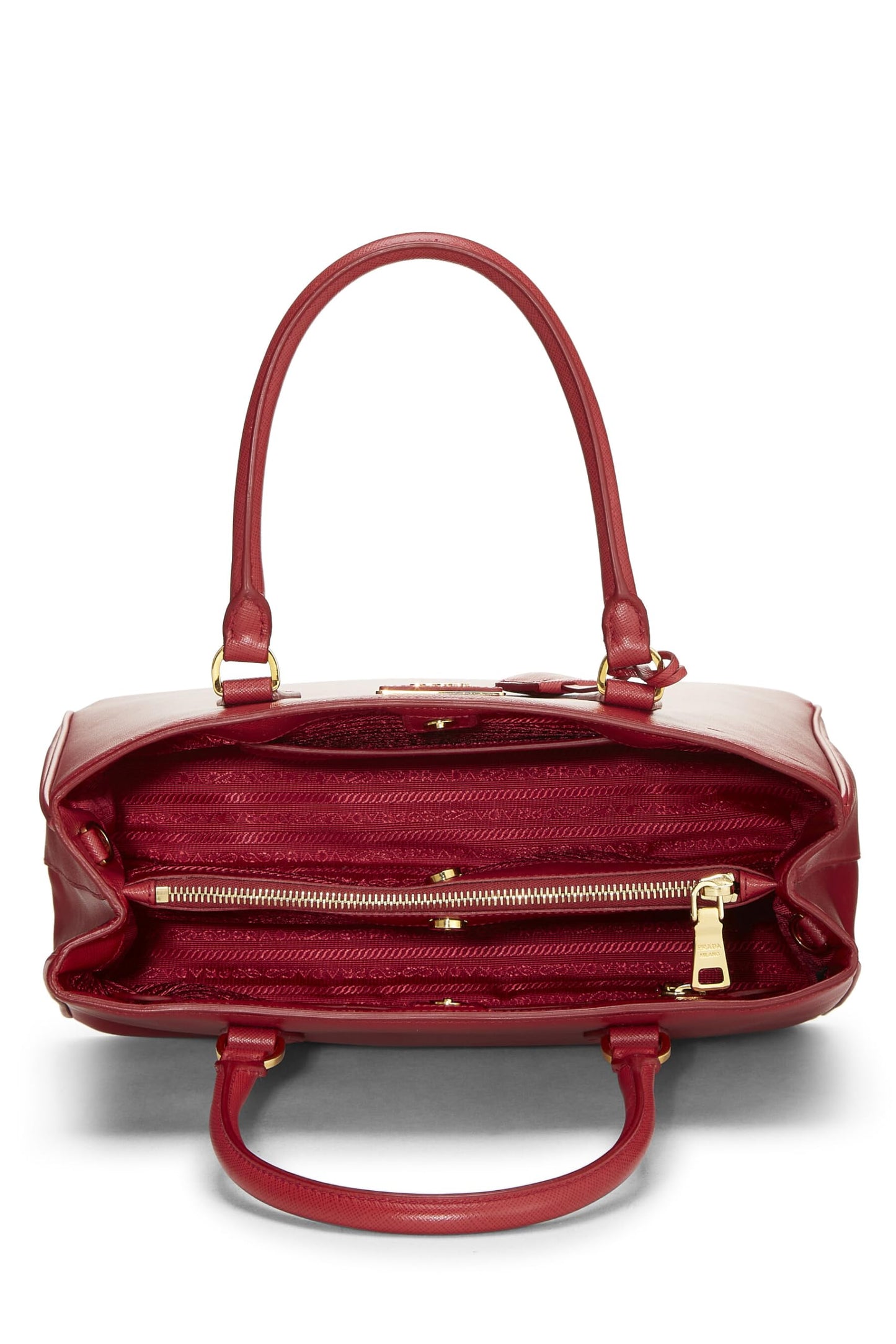 Prada, Red Saffiano Executive Tote Medium, Red